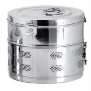 Products dressing drum with cover 0.945 liters stainless steel small
