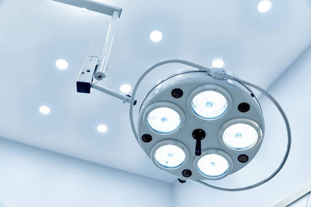surgical lamp in the operating room.